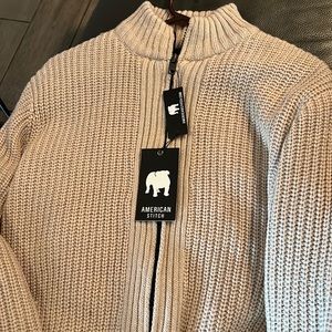 American Stitch zip up sweater brand new